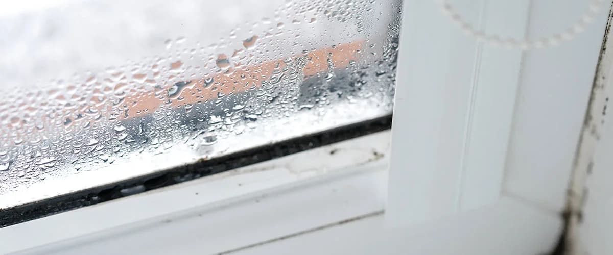 Condensation on inner glass surface